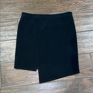 black mini skirt